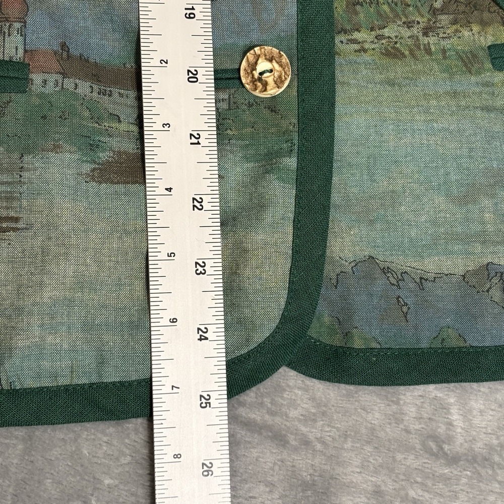 Hammerschmid German Green Scenic Wood Button Jacket Size 38/Large Women's - Picture 6 of 12